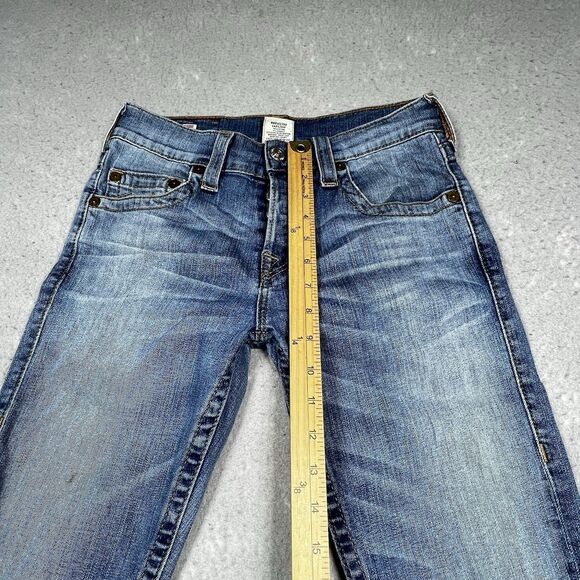True Religion  VINNY Skinny Jeans Women 28x27 Flap Pockets Low Rise Medium Wash - Picture 7 of 16